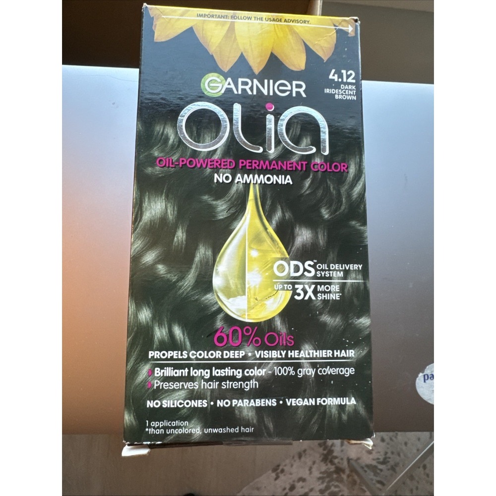 Garnier Olia Permanent Hair Color *#4.12 Dark Iridescent Brown